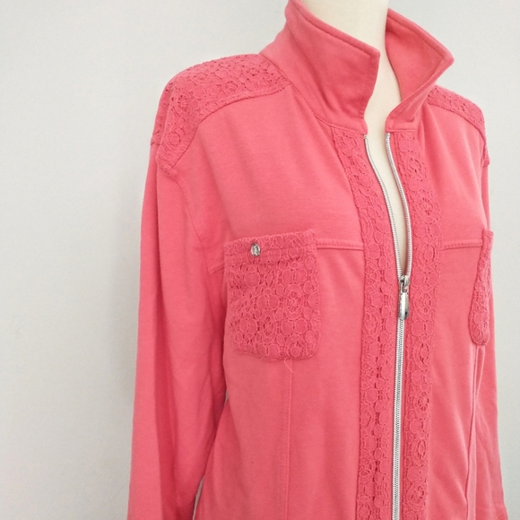 ONQUE Casuals Knit Jacket Zip Front 2X Sweatshirt - Picture 2 of 9